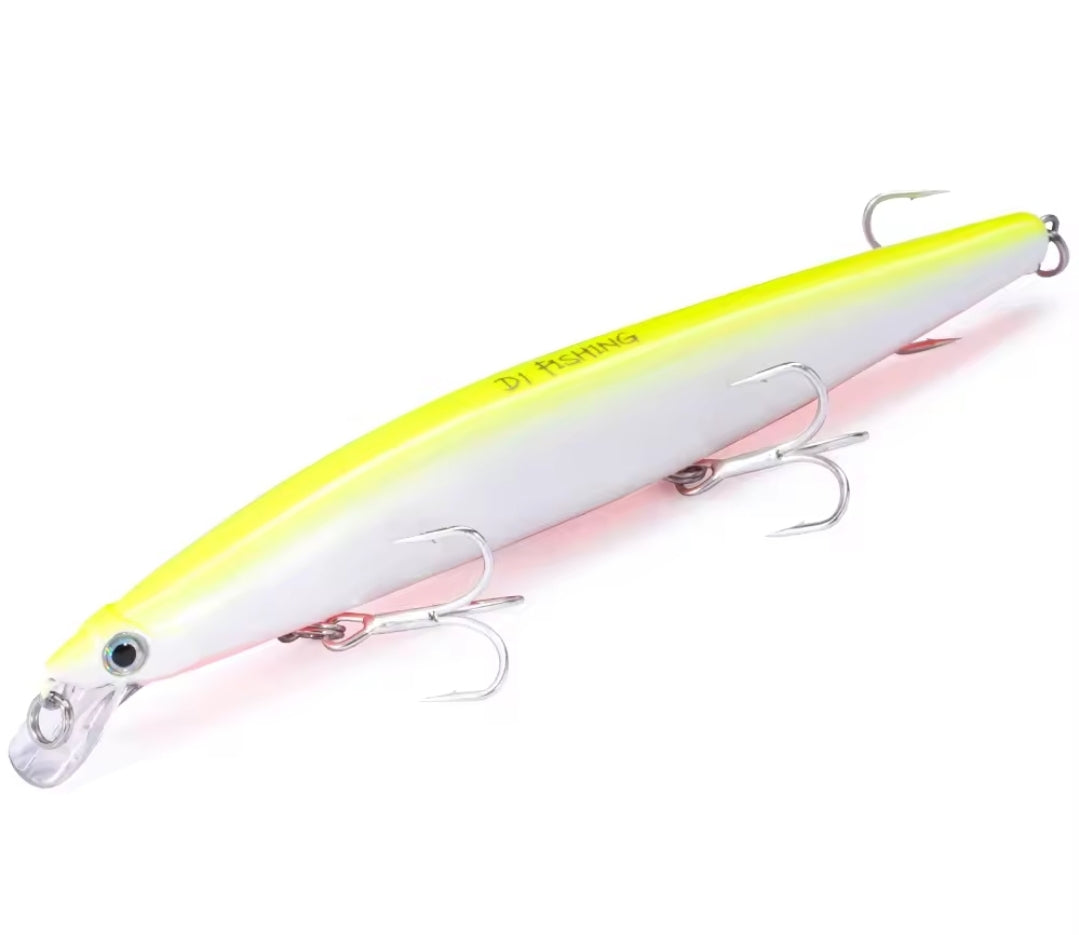 Señuelo 140mm 23g long cast lure para pesca de Barracudas Jureles y mas...